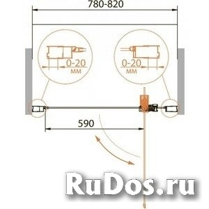 Душевая дверь Cezares Relax 80x185 Punto, белая (RELAX-BA-1-80-P-Bi) фото