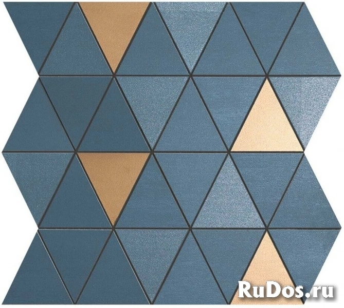 Atlas Concorde Mek Blue Mosaico Diamond Gold Wall 30.5x30.5 см настенная плитка фото