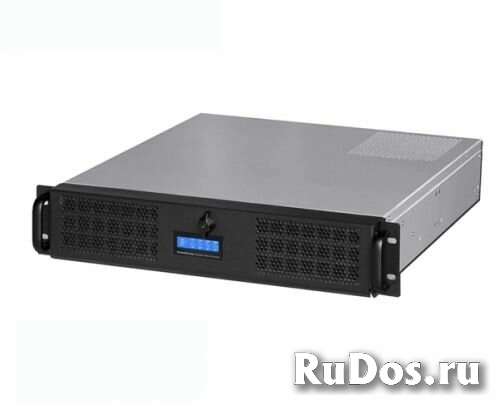 Корпус серверный 2U Procase GE201S-B-0 черный, дверца, панель управления, без блока питания, глубина 430мм, MB mini-ITX фото