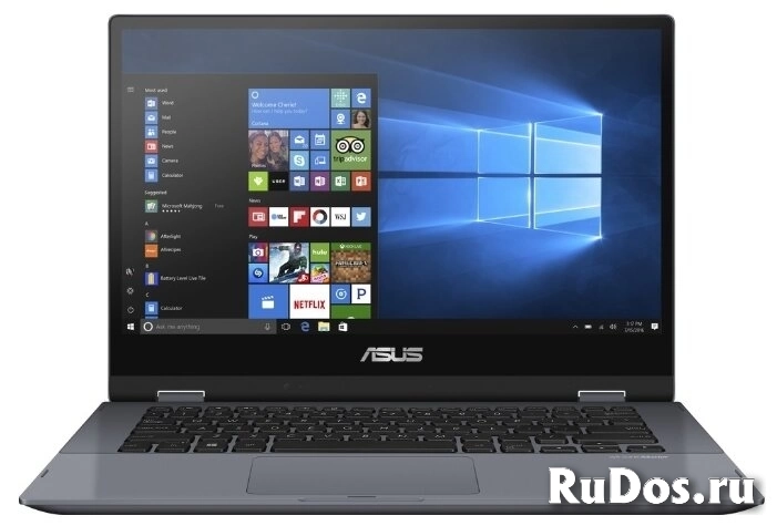 Ноутбук ASUS VivoBook Flip 14 TP412FA-EC441T (Intel Pentium 5405U 2300MHz/14quot;/1920x1080/4GB/256GB SSD/DVD нет/Intel UHD Graphics 610/Wi-Fi/Bluetooth/Windows 10 Home) фото