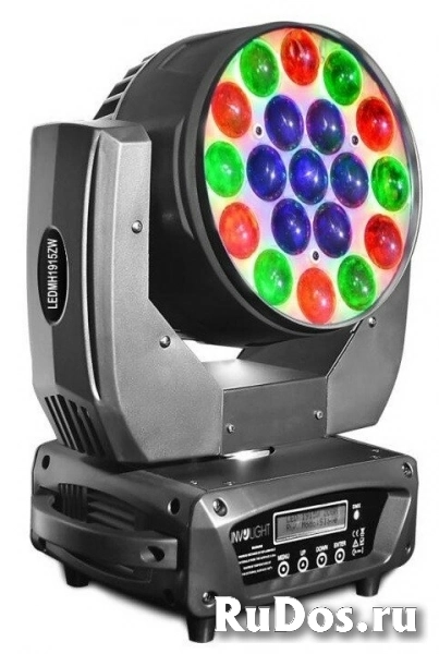 Involight LEDMH1915ZW - LED вращающаяся голова 19x15Вт RGBW 4в1, Зум 6°-65° фото