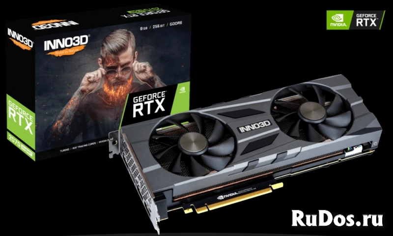 Видеокарта INNO3D GeForce RTX 2070 SUPER 1785MHz PCI-E 3.0 8192MB 14000MHz 256 bit HDMI 3xDisplayPort HDCP TWIN X2 OC фото