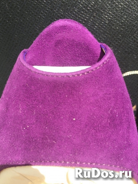 Туфли новые prada италия 39 размер замша сиреневые фиолетовые пла изображение 7
