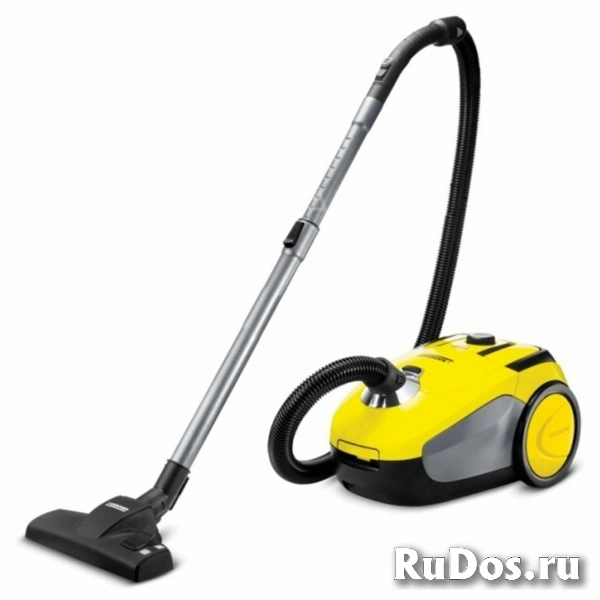 Пылесос KARCHER (керхер) VC2, с пылесборником, потребляемая мощность 700 Вт, желтый, 1.198-105.0 фото