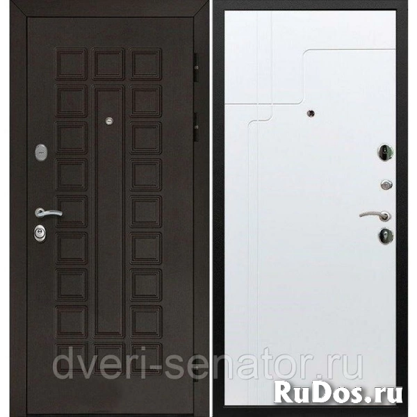Senator ФЛ-246 цвет Белый софт входные стальные двери в квартиру фото