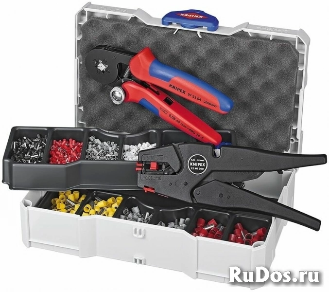 Инструмент для опрессовки KNIPEX 97 90 10с набором наконечников фото