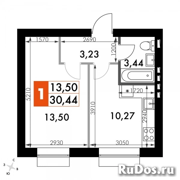 Продам 1 комнатную квартиру 48 м2 фото