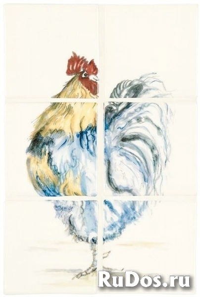 Керамическая плитка Winchester Classic Dutch Chicken Colour On Off White 38.1x25.4 фото