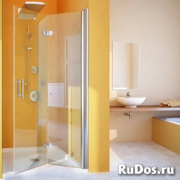 Душевая дверь в нишу GuteWetter Lux Door GK-102A правая 80 см стекло бесцветное, профиль хром фото