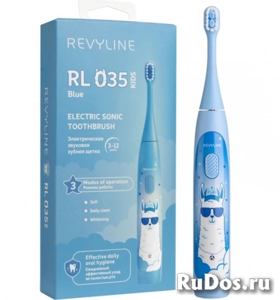 Звуковая щетка Revyline RL 035 Kids, голубая фото