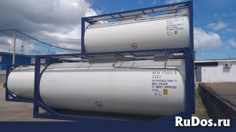 Танк-контейнер тип Т11 объём 18м3 для перевозки жидких пищевых продуктов, новый. фото