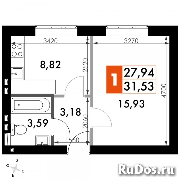 Продам 1 комнатную квартиру 30 м2 фото