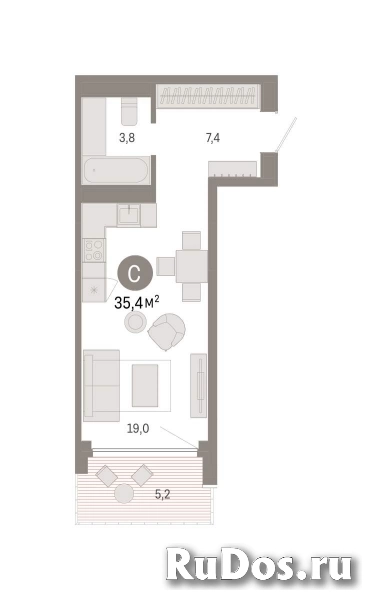 Продам 1 комнатную квартиру 35 м2 фото