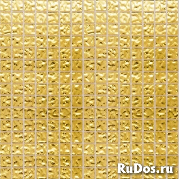 Мозаика микс стеклянная и металлическая Alma GMC02 обрезное желтое золото, глянцевая, 32.7x32.7 фото