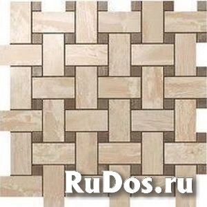 Supernova Marble Woodstone Champagne Twist Mosaic 30.5x30.5 фото