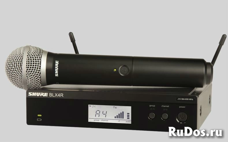 SHURE BLX24RE/PG58 M17 662-686 MHz радиосистема вокальная с ручным передатчиком PG58. Кронштейны для крепления в рэк в комплекте фото