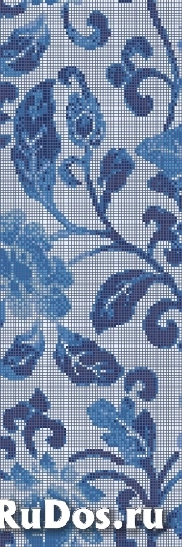 Мозаика облицовочная стеклянная Bisazza Decori Opus Romano Summer Flowers Blue B ( м2) фото