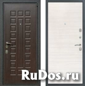Дверь входная (стальная, металлическая) Rex 4А Гладкая (без фрезеровки) quot;Акация белаяquot; фото