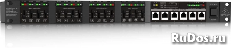 Behringer P16-I Система мониторинга POWERPLAY. Входной модуль на 16 аналоговых/ADAT каналов. Используется совместно с микшером P16-M. Монтаж в рэковую стойку. Высота: 1U. фото