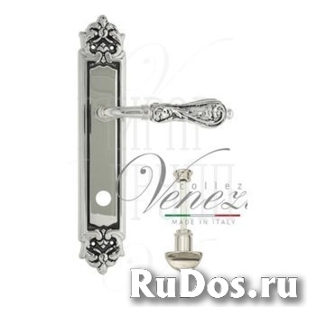 Дверная ручка на планке Venezia Monte Cristo PL96 натуральное серебро wc фото