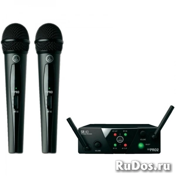 Радиосистема с приёмником AKG WMS40 Mini2 Vocal Set Dual вокальная, с 2-мя микрофонами фото