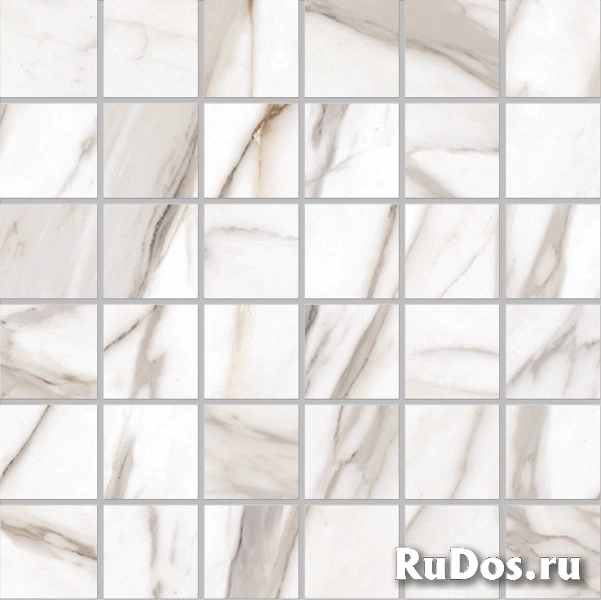 Мозаика облицовочная керамогранит Emilceramica Tele di Marmo Reloaded E0QE Mosaico Calacatta Gold Canova Lappato Lucido ( м2) фото