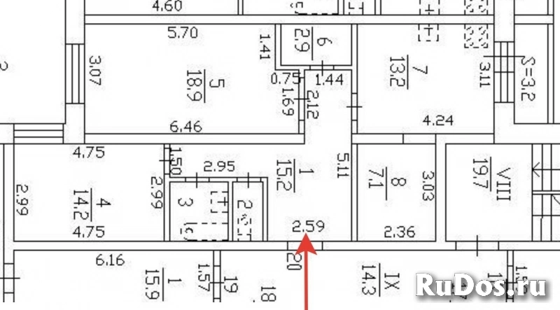 Продам 2 комнатную квартиру 75.4 м2 изображение 3