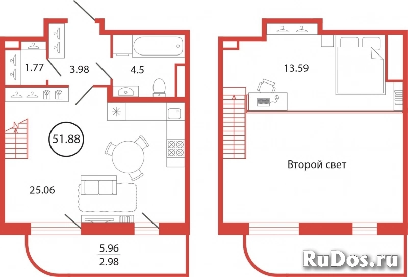 Продам 1 комнатную квартиру 51 м2 фото