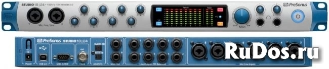 PreSonus Studio 1824 аудио/MIDI интерфейс, USB2.0, 18вх/18 вых каналов, предусилители XMAX, до 24 бита/192кГц, MIDI I/O, S/PDIF,ADAT I/O,ПО StudioLive фото