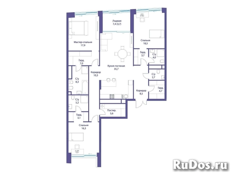 Продам 3 комнатную квартиру 155 м2 фото