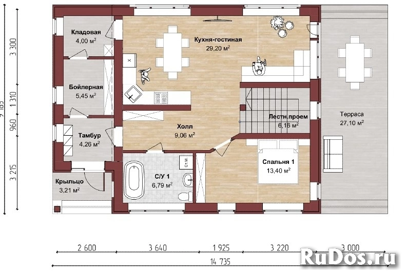 Коттедж 180 м² на участке 5 сот. в КП "Павловы озера" изображение 6