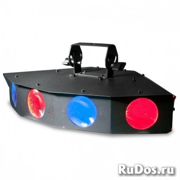American DJ Monster Quad Светодиодный эффект трилистника с 4 объективами, 25 светодиодов RGBWA мощно фото