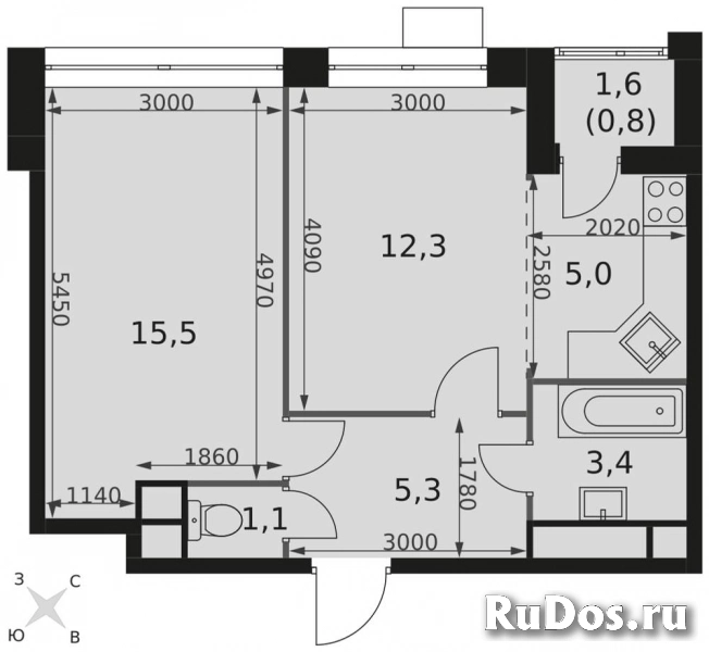 Продам 2 комнатную квартиру 43 м2 изображение 3