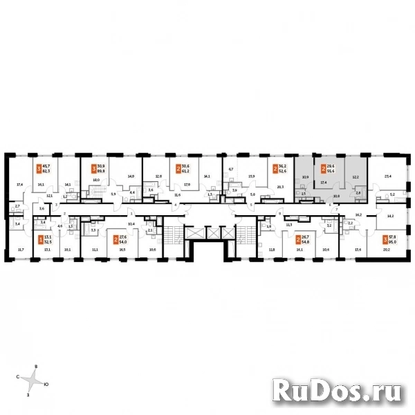 Продам 2 комнатную квартиру 53 м2 фото