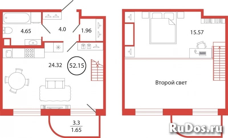 Продам 1 комнатную квартиру 52 м2 фото