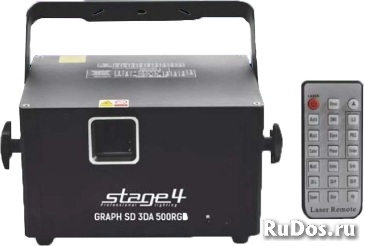 STAGE4 GRAPH SD 3DA 500RGB мультиэффект (4 лазерных эффекта) графический проектор со скоростью сканирования 25 000pps и возможностью записи и воспроизведения файлов лазерной графики (логотипов, изображений, текста) с SD карты в формате ILDA фото