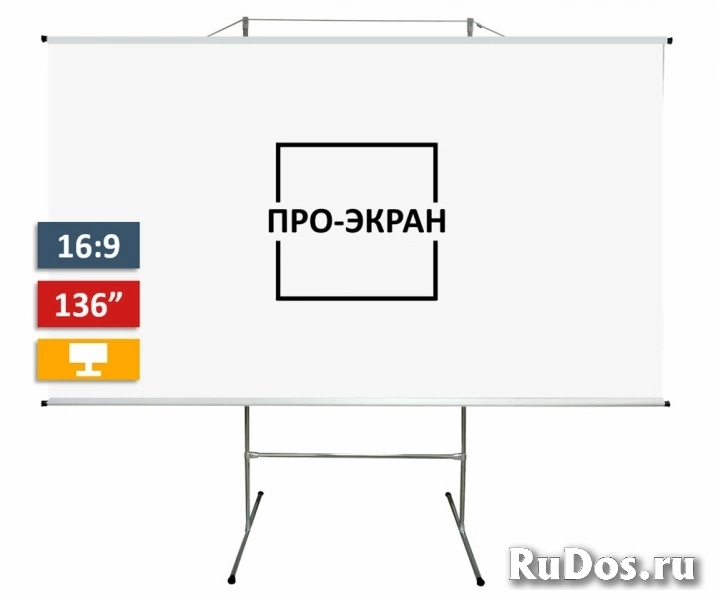 Экран для проектора про-экран на треноге 300 на 169 см (16:9), 136 фото