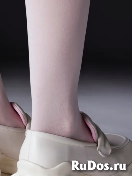 Туфли лоферы дутики белые на толстом каблуке у2к изображение 4