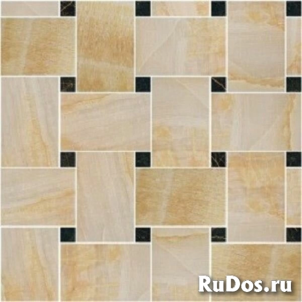 Плитка Versace Marble 240532 MOS.INTREC. ORO-NERO NAT/LAP 29.1 x 29.1 фото