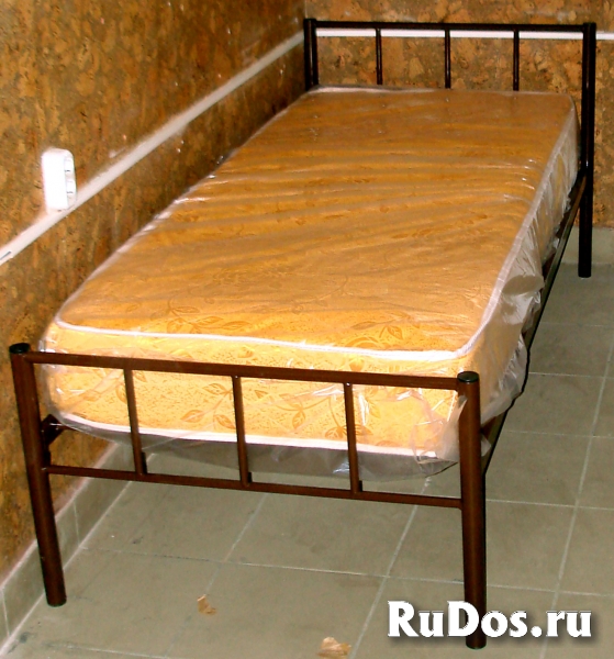 Кровати на металлокаркасе, двухъярусные, односпальные для хостело изображение 5