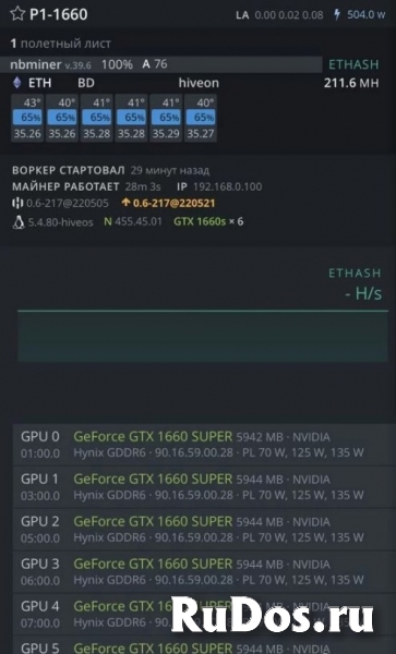 Майнинг Ферма GeForce GTX 1660 треб внимания фотка