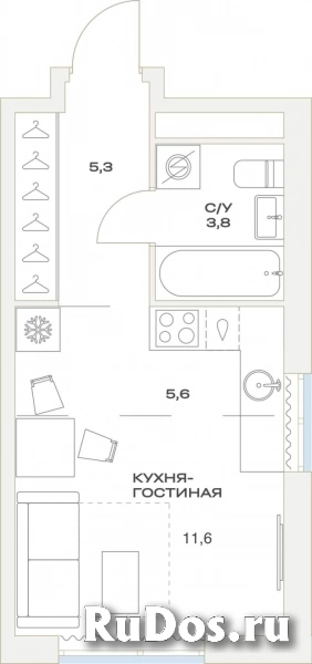 Продам 1 комнатную квартиру 26 м2 фотка