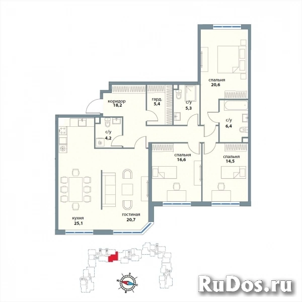 Продам 4 комнатную квартиру 137 м2 фото
