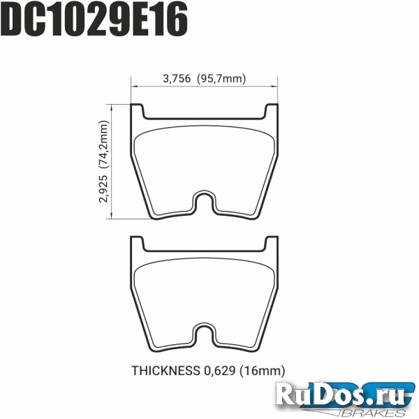 Колодки тормозные DC1029E16 DC Brakes RT.2 AUDI RS4, RS6, Brembo G (комплект 8 шт) JBT FB8P фото