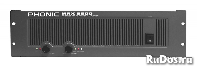 Phonic MAX 3500 Усилитель мощности, 2 х 1200 Вт/4 Ом (2 x 800 Вт/8 Ом), 2U, вход: 2 х XLR/Jack 6.3 фото