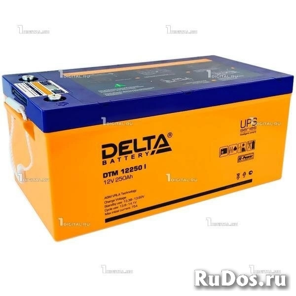 Аккумулятор DELTA DTM-12250 I (12В, 250Ач / 12V, 250Ah / вывод под болт M8) LCD дисплей (UPS серия) фото