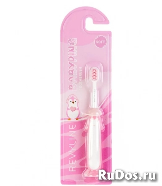 Зубная щетка Revyline BabyPing, розовый дизайн фото