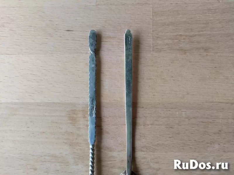Ложки мельхиор СССР, коктельная и чайная изображение 5
