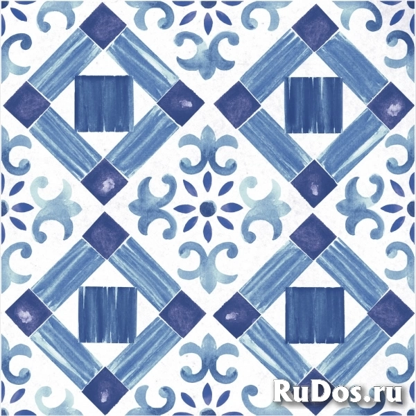 Плитка керамогранит Unica Maiolica Mix Maiolica Blue pattern #4 ( м2) фото