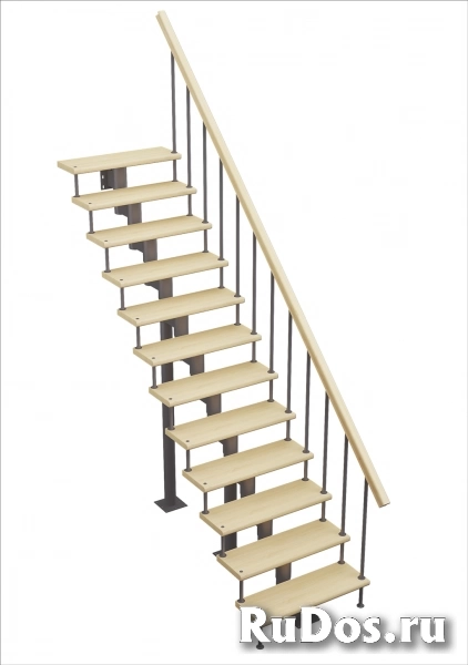 Модульная лестница Стандарт прямой марш h=3420-3610мм фото